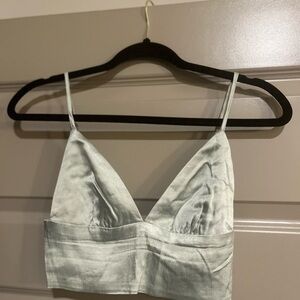 Zara Silver Crop Top